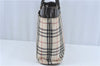 Authentic BURBERRY Vintage Nova Check Hand Bag Purse Nylon Leather Beige J1899