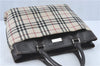 Authentic BURBERRY Vintage Nova Check Hand Bag Purse Nylon Leather Beige J1899