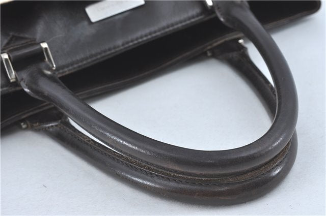 Authentic BURBERRY Vintage Nova Check Hand Bag Purse Nylon Leather Beige J1899