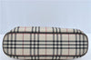 Authentic BURBERRY Vintage Nova Check Hand Bag Purse Nylon Leather Beige J1899