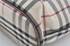 Authentic BURBERRY Vintage Nova Check Hand Bag Purse Nylon Leather Beige J1899