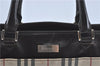 Authentic BURBERRY Vintage Nova Check Hand Bag Purse Nylon Leather Beige J1899