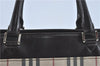 Authentic BURBERRY Vintage Nova Check Hand Bag Purse Nylon Leather Beige J1899