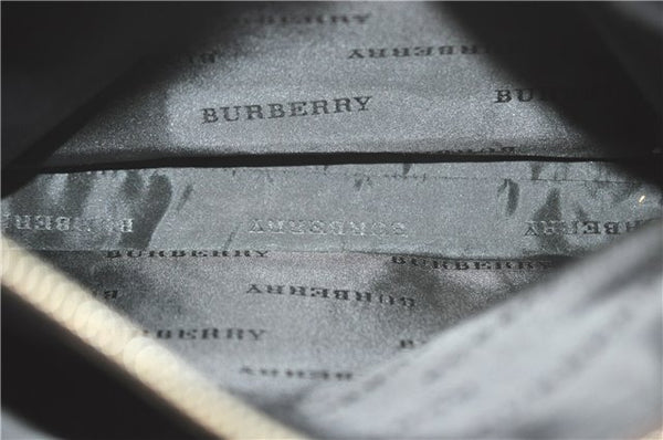 Authentic BURBERRY Vintage Nova Check Hand Bag Purse Nylon Leather Beige J1899