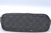 Authentic GUCCI Hand Bag Pouch Purse GG Canvas Leather 07198 Black Junk J1900