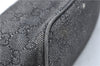 Authentic GUCCI Hand Bag Pouch Purse GG Canvas Leather 07198 Black Junk J1900