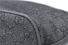 Authentic GUCCI Hand Bag Pouch Purse GG Canvas Leather 07198 Black Junk J1900