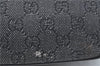 Authentic GUCCI Hand Bag Pouch Purse GG Canvas Leather 07198 Black Junk J1900