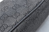 Authentic GUCCI Hand Bag Pouch Purse GG Canvas Leather 07198 Black Junk J1900