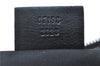 Authentic GUCCI Hand Bag Pouch Purse GG Canvas Leather 07198 Black Junk J1900