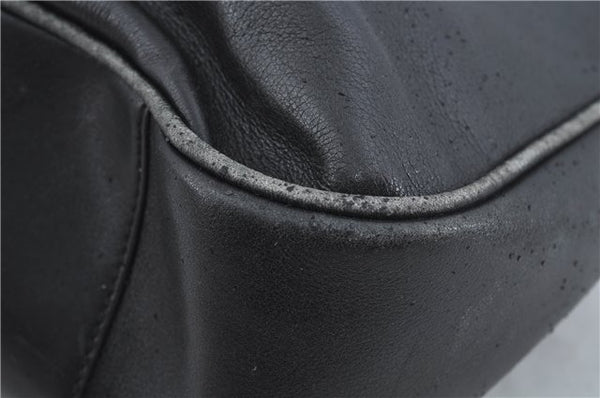 Authentic GUCCI Bamboo 2Way Shoulder Hand Bag Leather Black 0011577 Junk J1904