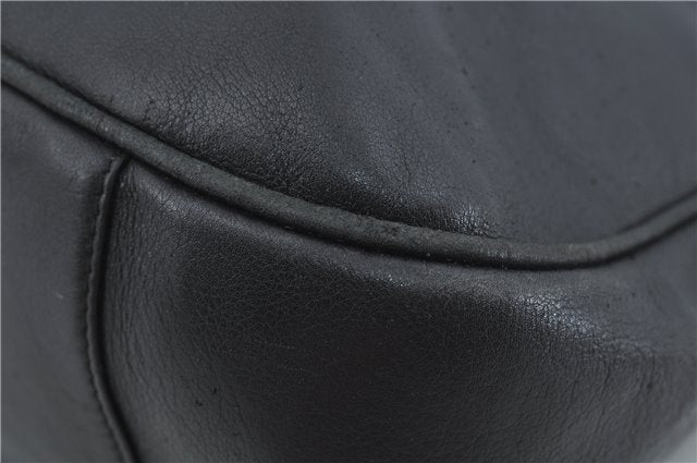 Authentic GUCCI Bamboo 2Way Shoulder Hand Bag Leather Black 0011577 Junk J1904