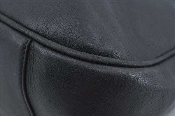 Authentic GUCCI Bamboo 2Way Shoulder Hand Bag Leather Black 0011577 Junk J1904