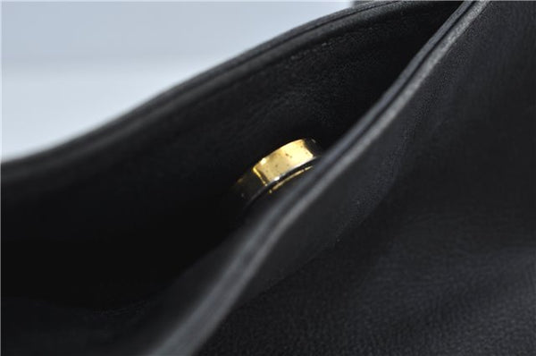 Authentic GUCCI Bamboo 2Way Shoulder Hand Bag Leather Black 0011577 Junk J1904