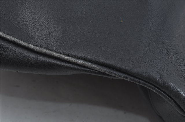 Authentic GUCCI Bamboo 2Way Shoulder Hand Bag Leather Black 0011577 Junk J1904