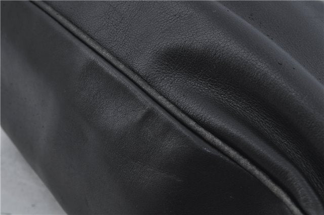 Authentic GUCCI Bamboo 2Way Shoulder Hand Bag Leather Black 0011577 Junk J1904