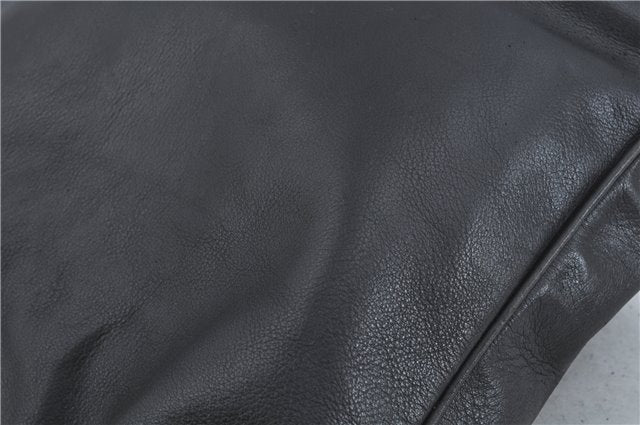 Authentic GUCCI Bamboo 2Way Shoulder Hand Bag Leather Black 0011577 Junk J1904