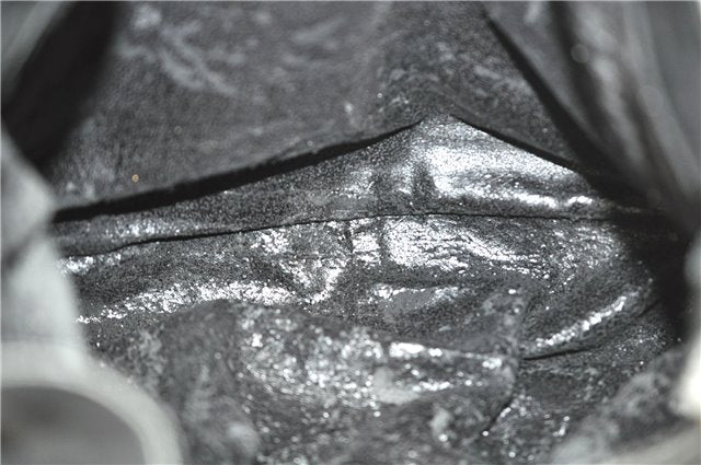 Authentic GUCCI Bamboo 2Way Shoulder Hand Bag Leather Black 0011577 Junk J1904