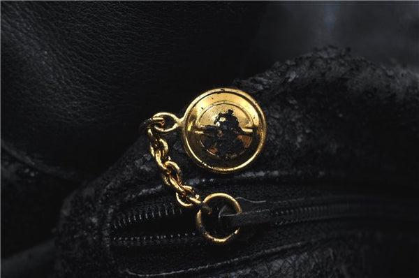 Authentic GUCCI Bamboo 2Way Shoulder Hand Bag Leather Black 0011577 Junk J1904