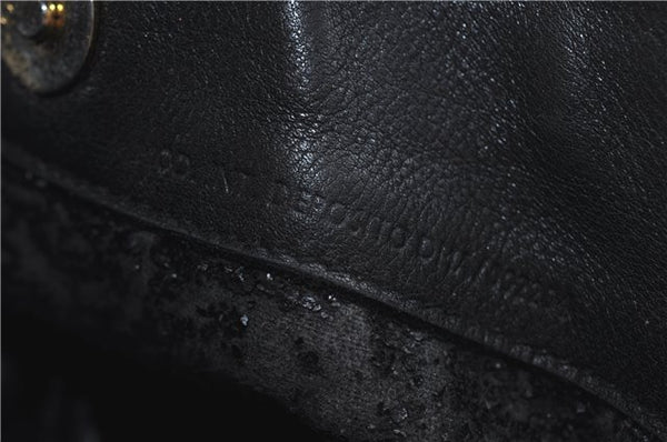 Authentic GUCCI Bamboo 2Way Shoulder Hand Bag Leather Black 0011577 Junk J1904