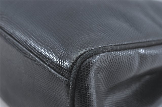 Authentic Salvatore Ferragamo Vara Leather Shoulder Tote Bag Black SF J1905