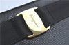 Authentic Salvatore Ferragamo Vara Leather Shoulder Tote Bag Black SF J1905