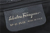 Authentic Salvatore Ferragamo Vara Leather Shoulder Tote Bag Black SF J1905