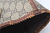 Auth GUCCI Web Sherry Line Supreme Shoulder Tote Bag GG PVC Leather Brown J1907