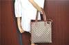 Auth GUCCI Web Sherry Line Supreme Shoulder Tote Bag GG PVC Leather Brown J1907