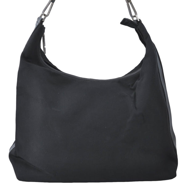 Authentic GUCCI Shoulder Hand Bag Purse Nylon Leather 0011955 Black  J1908