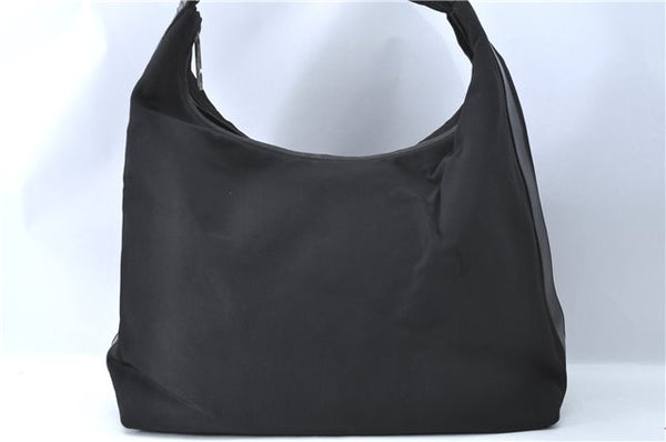 Authentic GUCCI Shoulder Hand Bag Purse Nylon Leather 0011955 Black  J1908