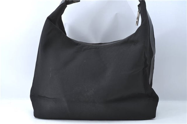 Authentic GUCCI Shoulder Hand Bag Purse Nylon Leather 0011955 Black  J1908