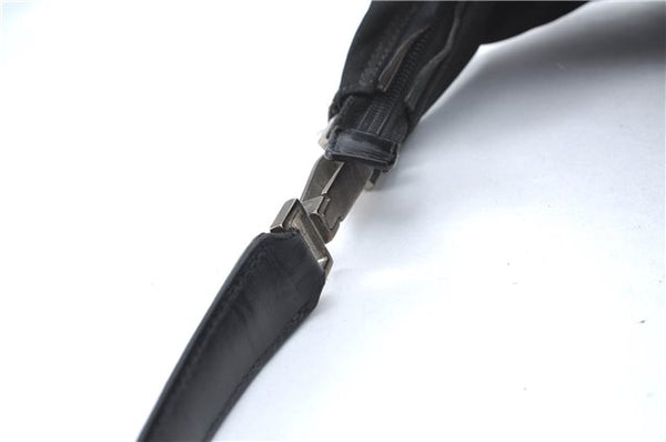 Authentic GUCCI Shoulder Hand Bag Purse Nylon Leather 0011955 Black  J1908