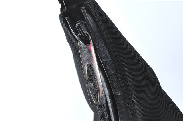 Authentic GUCCI Shoulder Hand Bag Purse Nylon Leather 0011955 Black  J1908