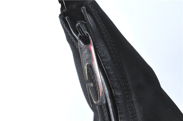 Authentic GUCCI Shoulder Hand Bag Purse Nylon Leather 0011955 Black  J1908