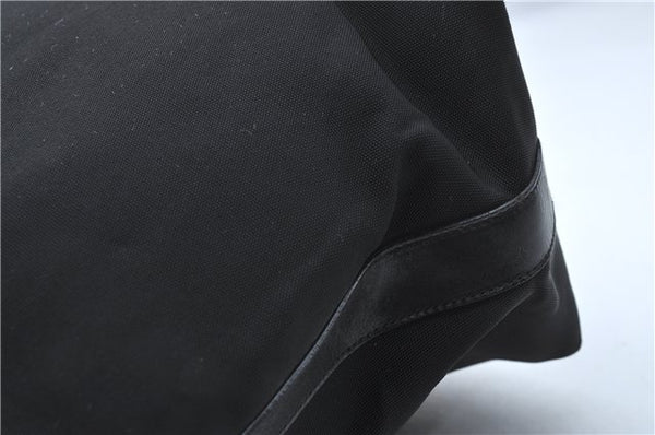 Authentic GUCCI Shoulder Hand Bag Purse Nylon Leather 0011955 Black  J1908