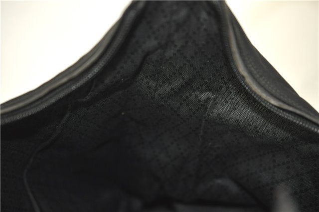 Authentic GUCCI Shoulder Hand Bag Purse Nylon Leather 0011955 Black  J1908