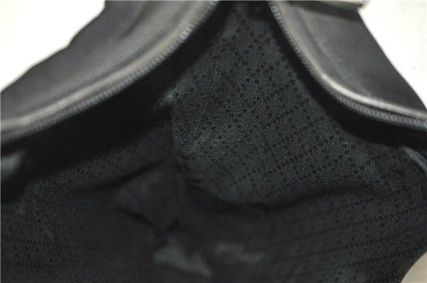 Authentic GUCCI Shoulder Hand Bag Purse Nylon Leather 0011955 Black  J1908