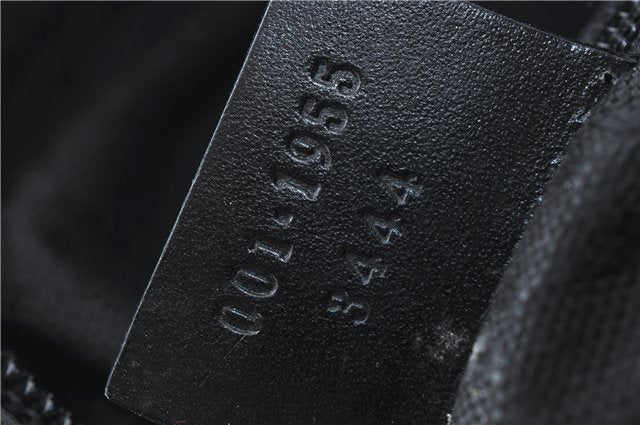 Authentic GUCCI Shoulder Hand Bag Purse Nylon Leather 0011955 Black  J1908