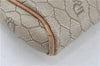 Authentic Christian Dior Honeycomb Clutch Hand Bag Purse PVC Beige CD J1909