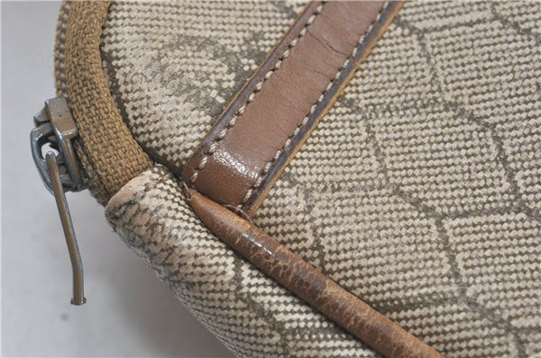 Authentic Christian Dior Honeycomb Clutch Hand Bag Purse PVC Beige CD J1909