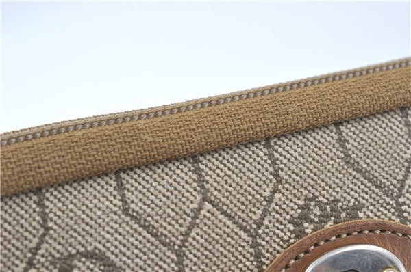 Authentic Christian Dior Honeycomb Clutch Hand Bag Purse PVC Beige CD J1909
