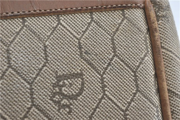 Authentic Christian Dior Honeycomb Clutch Hand Bag Purse PVC Beige CD J1909