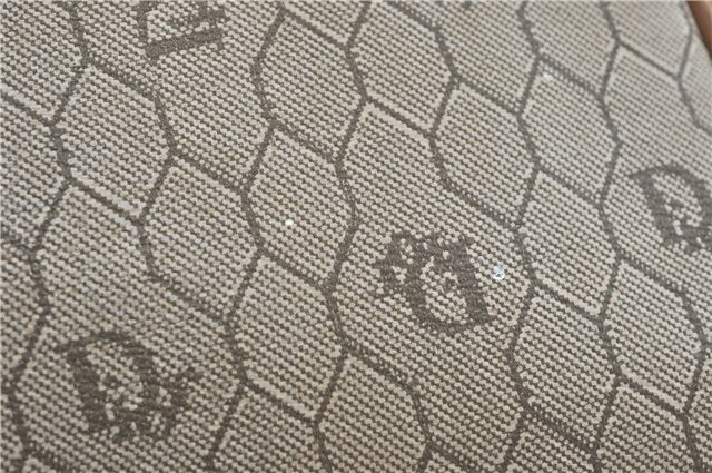 Authentic Christian Dior Honeycomb Clutch Hand Bag Purse PVC Beige CD J1909