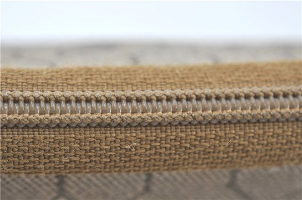 Authentic Christian Dior Honeycomb Clutch Hand Bag Purse PVC Beige CD J1909