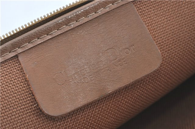 Authentic Christian Dior Honeycomb Clutch Hand Bag Purse PVC Beige CD J1909
