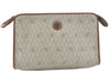 Authentic Christian Dior Honeycomb Clutch Hand Bag Purse PVC Beige CD J1910