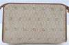 Authentic Christian Dior Honeycomb Clutch Hand Bag Purse PVC Beige CD J1910