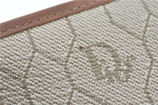 Authentic Christian Dior Honeycomb Clutch Hand Bag Purse PVC Beige CD J1910
