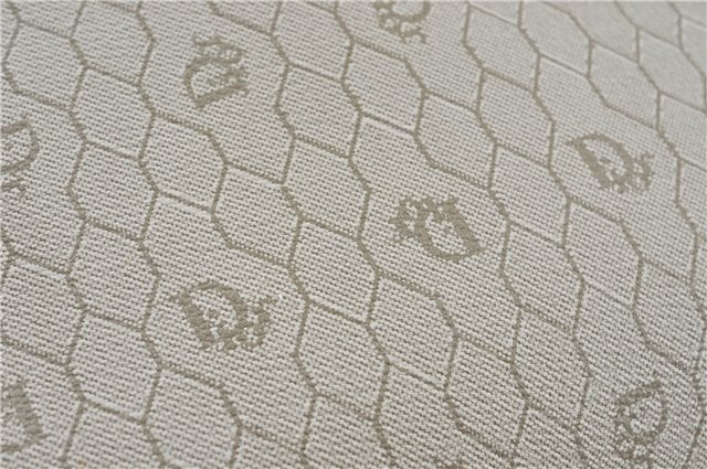Authentic Christian Dior Honeycomb Clutch Hand Bag Purse PVC Beige CD J1910
